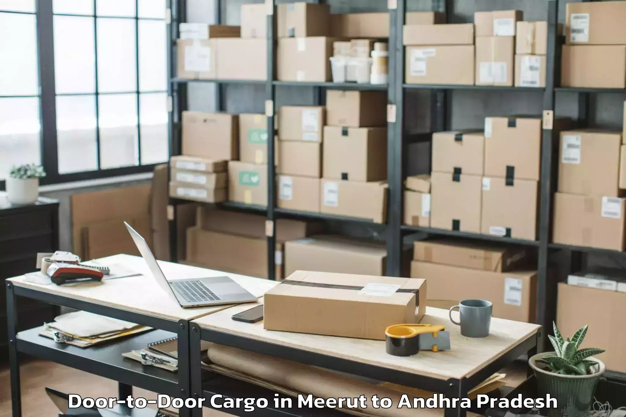 Top Meerut to Musunuru Door To Door Cargo Available